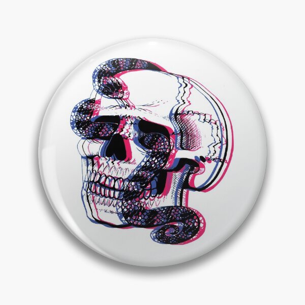 Item preview, Retro 3D Movie Effect Skull Milk Snake designed and sold by KJKComics.