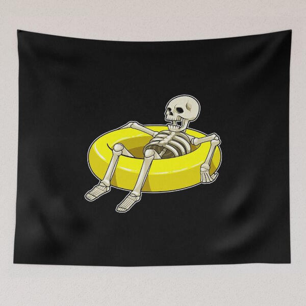 Item preview, Skeleton at Swimming with Swim ring designed and sold by Snabdesign84.