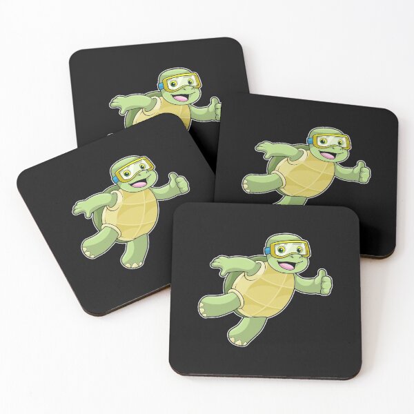 Item preview, Turtle at Swimming with Swimming goggles designed and sold by Snabdesign84.