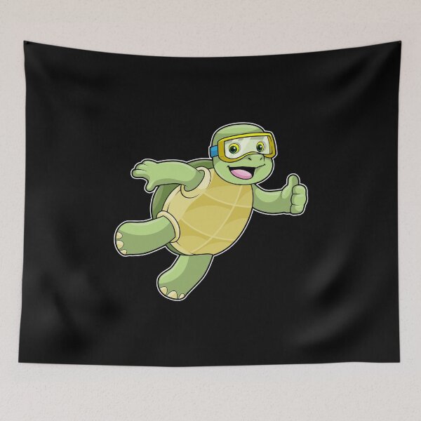 Item preview, Turtle at Swimming with Swimming goggles designed and sold by Snabdesign84.