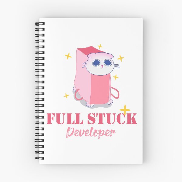 Item preview, Full Stuck Developer Cute Cat designed and sold by FoxCodeCreation.
