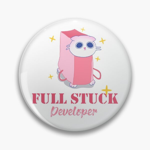 Item preview, Full Stuck Developer Cute Cat designed and sold by FoxCodeCreation.