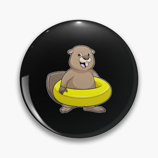 Item preview, Beaver at Swimming with Swim ring designed and sold by Snabdesign84.