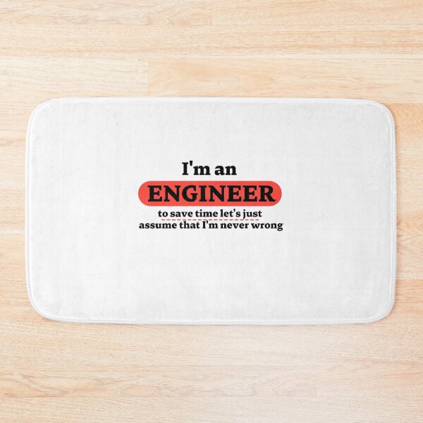Item preview, I am an engineer Black designed and sold by CecileMJ.