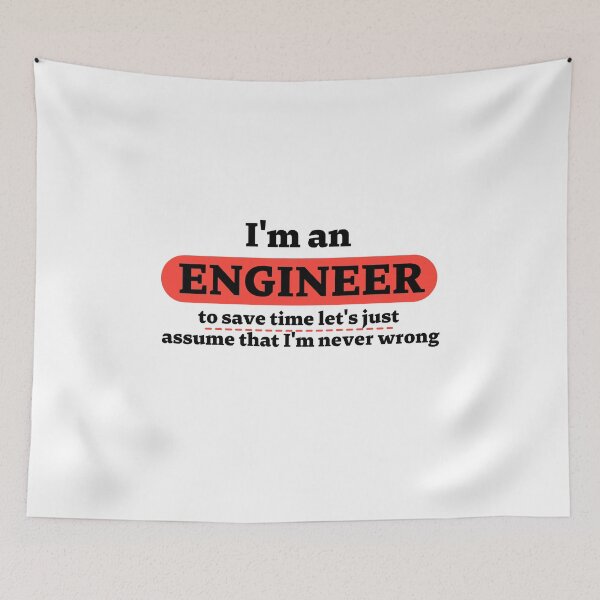 Item preview, I am an engineer Black designed and sold by CecileMJ.