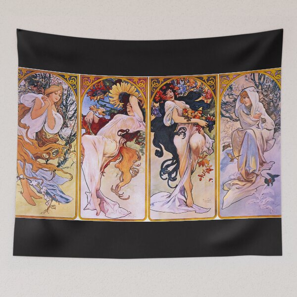 Item preview, Alphonse Mucha  Four seasons  designed and sold by JaneenieDesign.