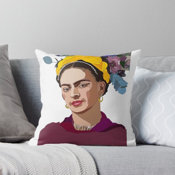 Item preview, Frida Kahlo inspired original artwork with floral background designed and sold by GorillaBark.