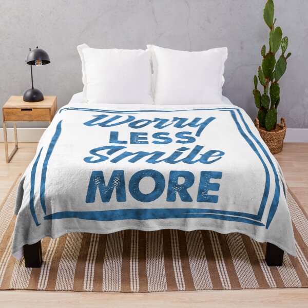 Item preview, Worry Less Smile More success and inspiration quote / Positive Quotes About Life / Carpe Diem designed and sold by Naumovski.