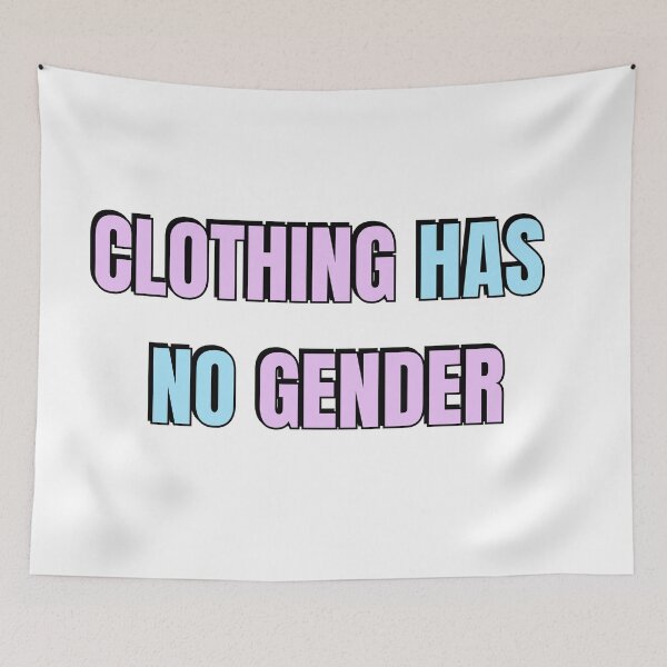 Item preview, CLOTHING HAS NO GENDER pink and blue designed and sold by Inspirationmotivation.
