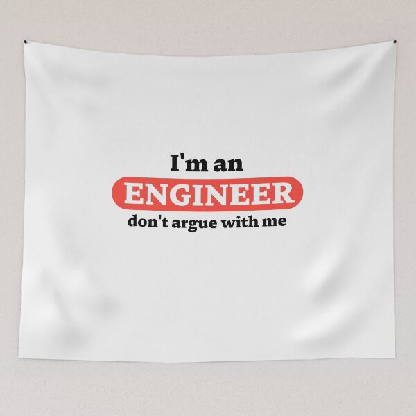 Item preview,  I am an engineer, don't argue Black designed and sold by CecileMJ.