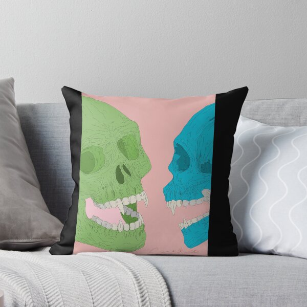 Item preview, Vampire skull original artwork with pink background designed and sold by GorillaBark.