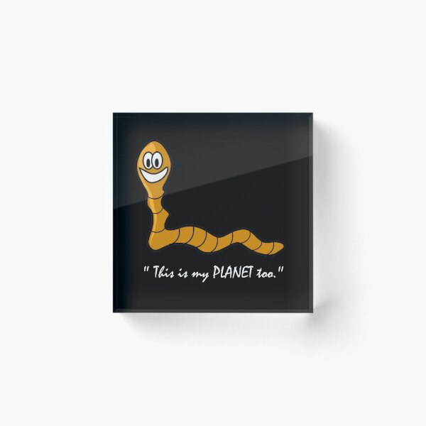 Item preview, Cute Earthworm Animal Planet Art - Black designed and sold by geekySlicks.