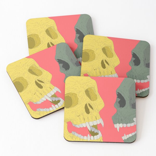 Item preview, Vampire skull original artwork with red background designed and sold by GorillaBark.