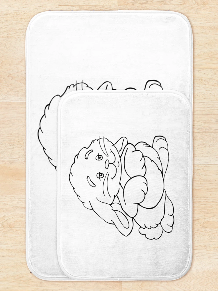 Thumbnail 5 of 6, Bath Mat, Cute Rabbit designed and sold by julset.