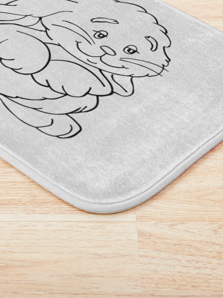 Thumbnail 3 of 6, Bath Mat, Cute Rabbit designed and sold by julset.