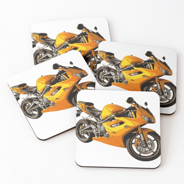 Item preview, Superbike de fuego amarillo designed and sold by leea1l.