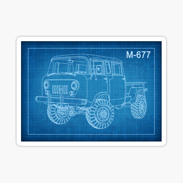 "Jeep Forward Control M677" Sticker for Sale by Joshirosung Redbubble