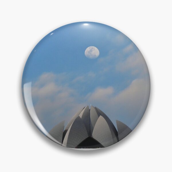 Item preview, The Lotus Temple amidst the Moon and clouds/New Delhi/India designed and sold by VeenaNair23.
