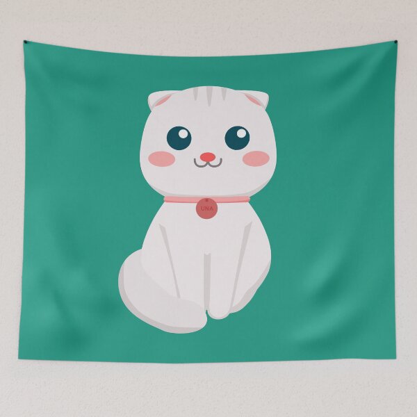 Item preview, Cute Cat Cartoon (Una) designed and sold by createdbyaldrin.