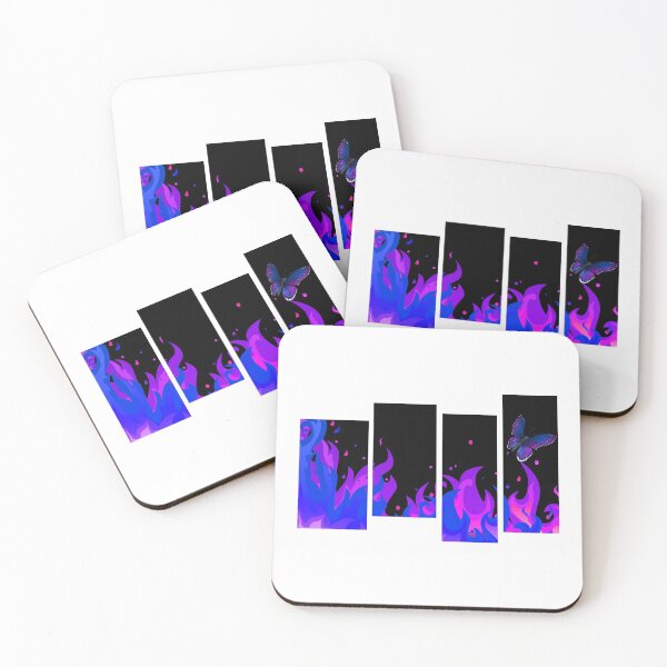 Item preview, Four rectangles with fire and butterfly design designed and sold by KheinJohn.
