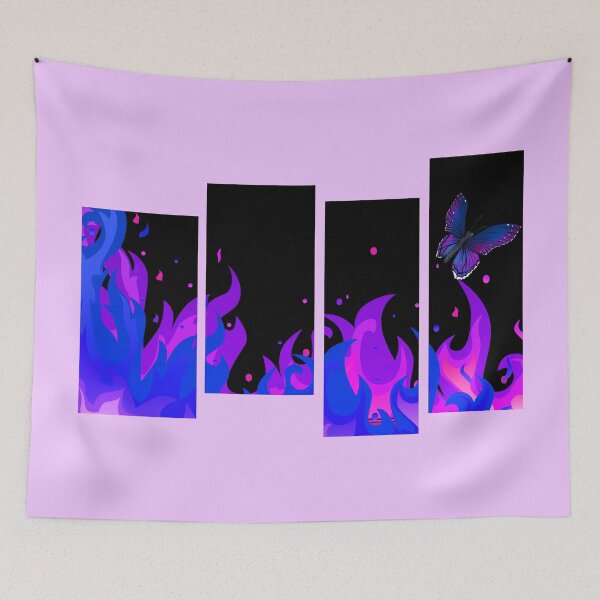 Item preview, Four rectangles with fire and butterfly design designed and sold by KheinJohn.