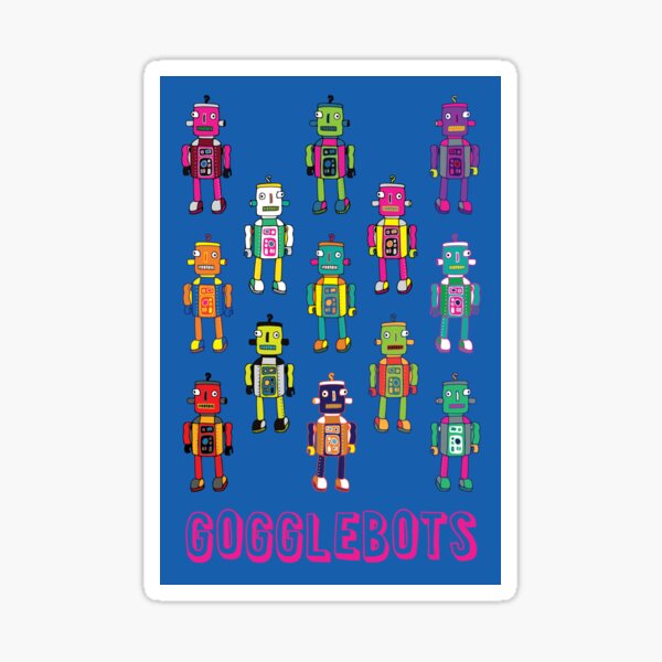 Item preview, GoggleBots - robot pattern on Blue by Cecca Designs designed and sold by Cecca-Designs.