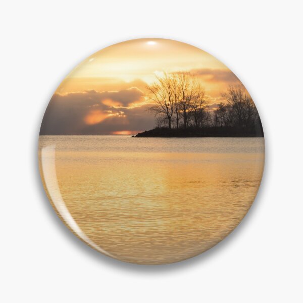 Item preview, Obscured Sunrise - Golden Rays Shining Through Openings in the Clouds designed and sold by Georgia Mizuleva.