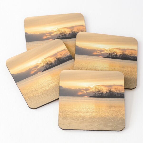 Item preview, Obscured Sunrise - Golden Rays Shining Through Openings in the Clouds designed and sold by Georgia Mizuleva.
