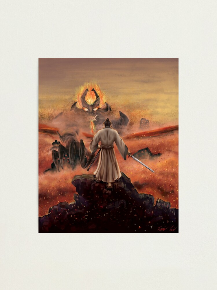Thumbnail 2 of 3, Photographic Print, Warrior above the Sea of Fire designed and sold by TannerLail.