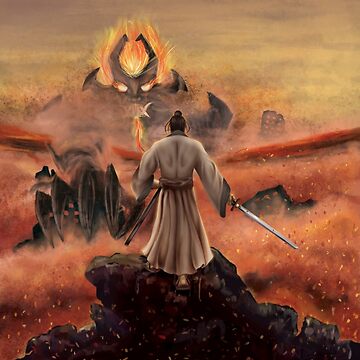 Artwork thumbnail, Warrior above the Sea of Fire by Tanner Lail