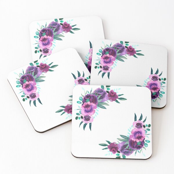 Item preview, Violet&Green floral composition designed and sold by mommercury.