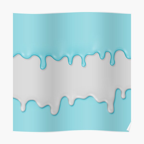 Gray and blue abstract painting Poster