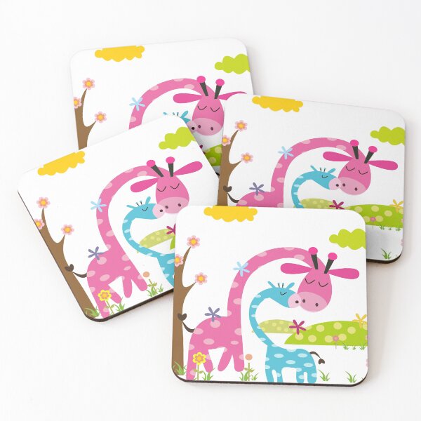 Item preview, African Landscape with Mama Giraffe and her cute son designed and sold by Creaciontrompiz.