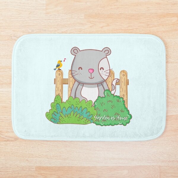 Item preview, Garden Is Home for Cute Grey Cat designed and sold by Sun-Blessed.