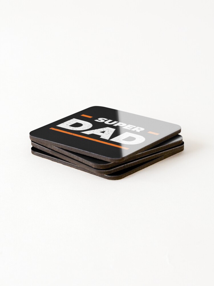 Thumbnail 4 of 5, Coasters (Set of 4), Super Dad designed and sold by Store-Designify.
