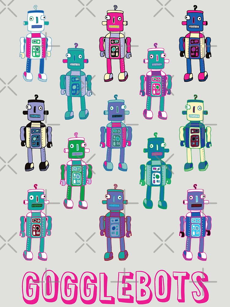 GoggleBots - robot pattern - fun pattern by Cecca Designs by Cecca-Designs