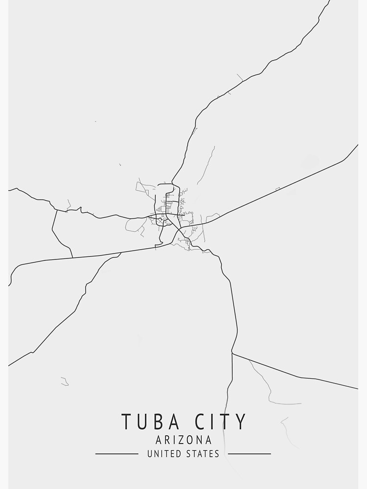 "Tuba City Arizona US Gray City Map" Poster for Sale by ctmapprint