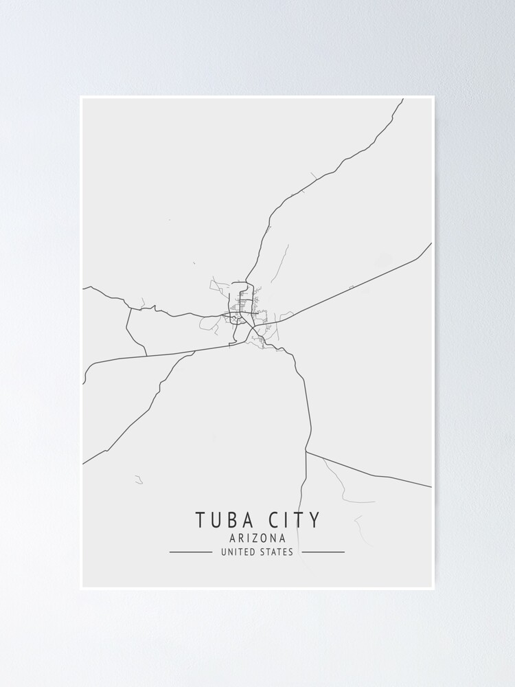 "Tuba City Arizona US Gray City Map" Poster for Sale by ctmapprint