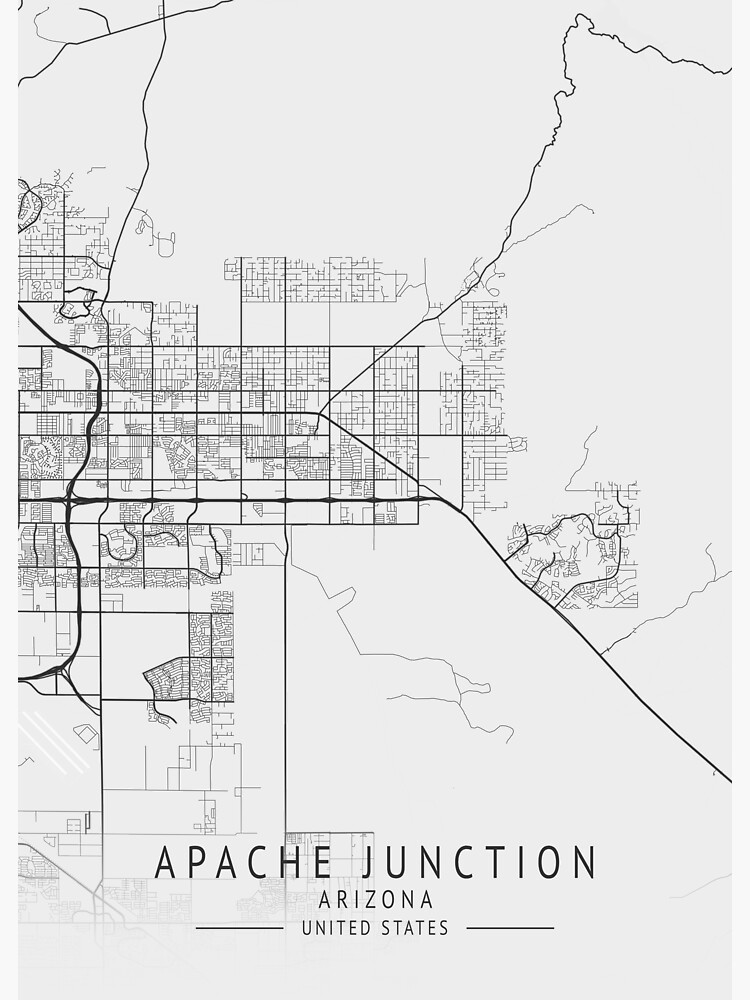 "Apache Junction Arizona US Gray City Map" Sticker for Sale by