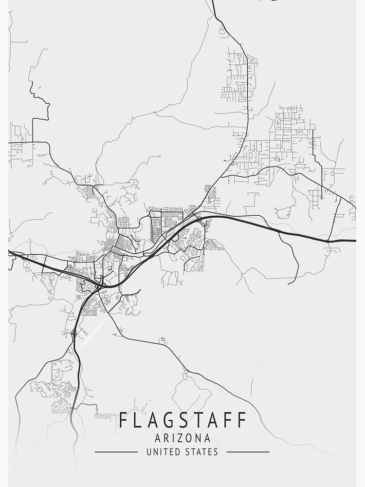 "Flagstaff Arizona US Gray City Map" Poster for Sale by ctmapprint