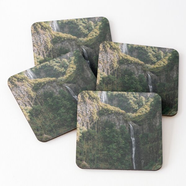 Item preview, Dreamy waterfall hidden in a forest mountain valley – Landscape Photography  designed and sold by regnumsaturni.