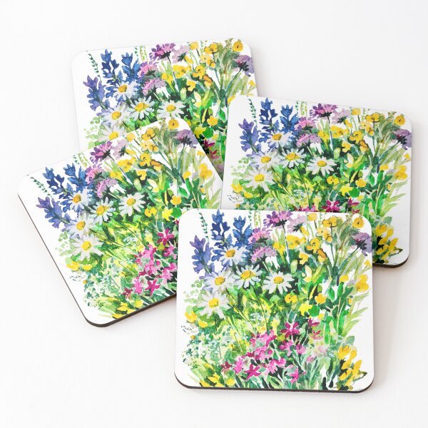 Item preview, Wild flowers, watercolor designed and sold by Lemontreeart63.