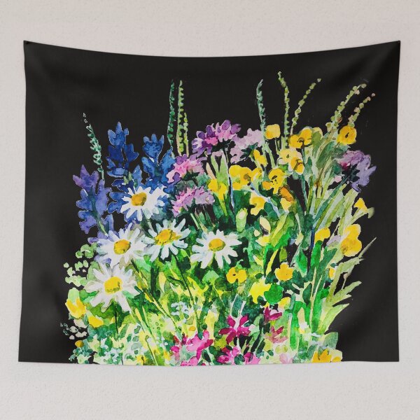 Item preview, Wild flowers, watercolor designed and sold by Lemontreeart63.