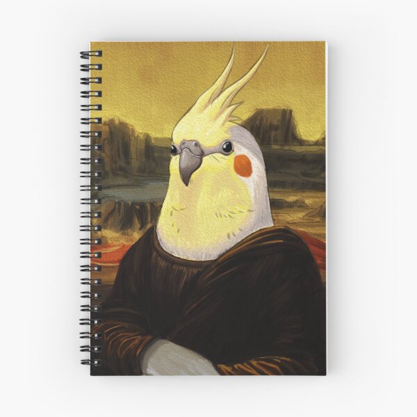 Item preview, Cockatiel Mona Lisa - Leonardo da Vinci Birb designed and sold by Birb-Merch.