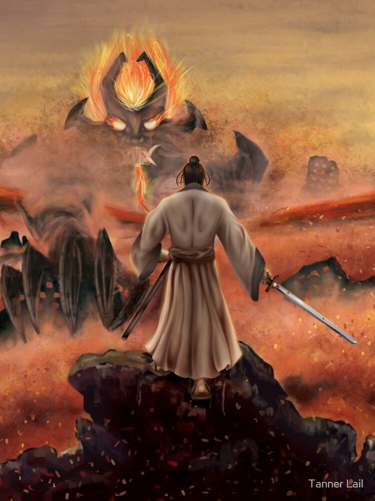 Thumbnail 4 of 4, iPhone Case, Warrior above the Sea of Fire designed and sold by TannerLail.