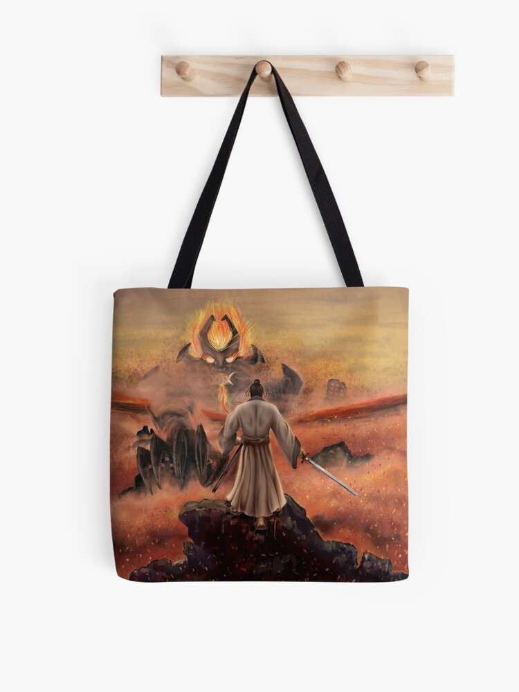 Thumbnail 1 of 2, Tote Bag, Warrior above the Sea of Fire designed and sold by TannerLail.