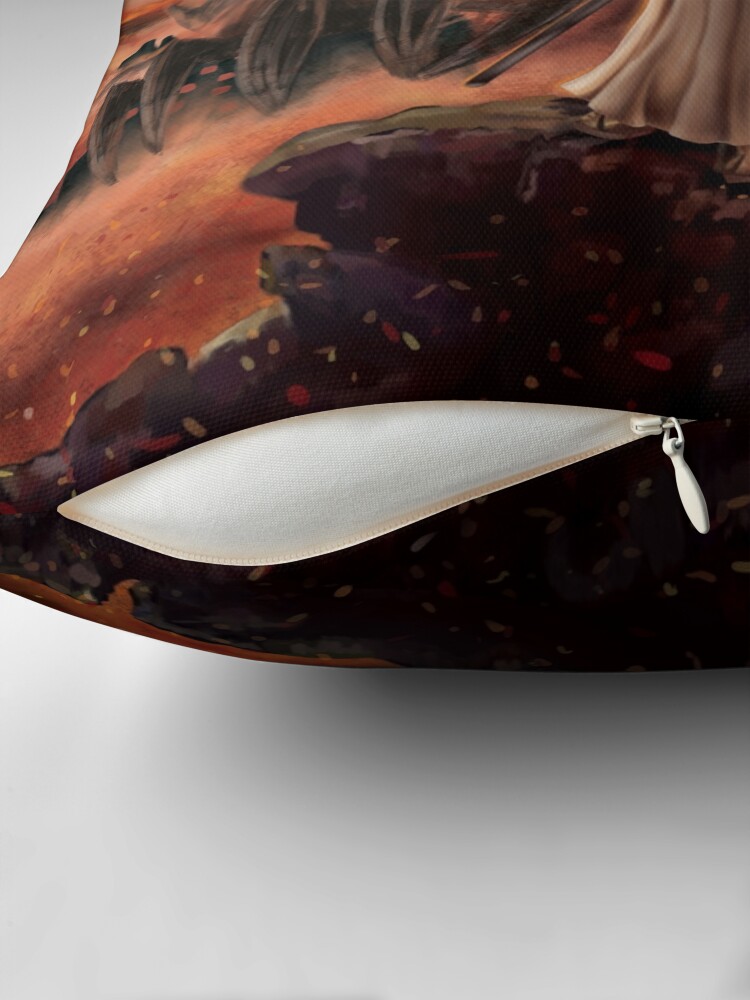 Thumbnail 2 of 4, Pillow, Warrior above the Sea of Fire designed and sold by TannerLail.