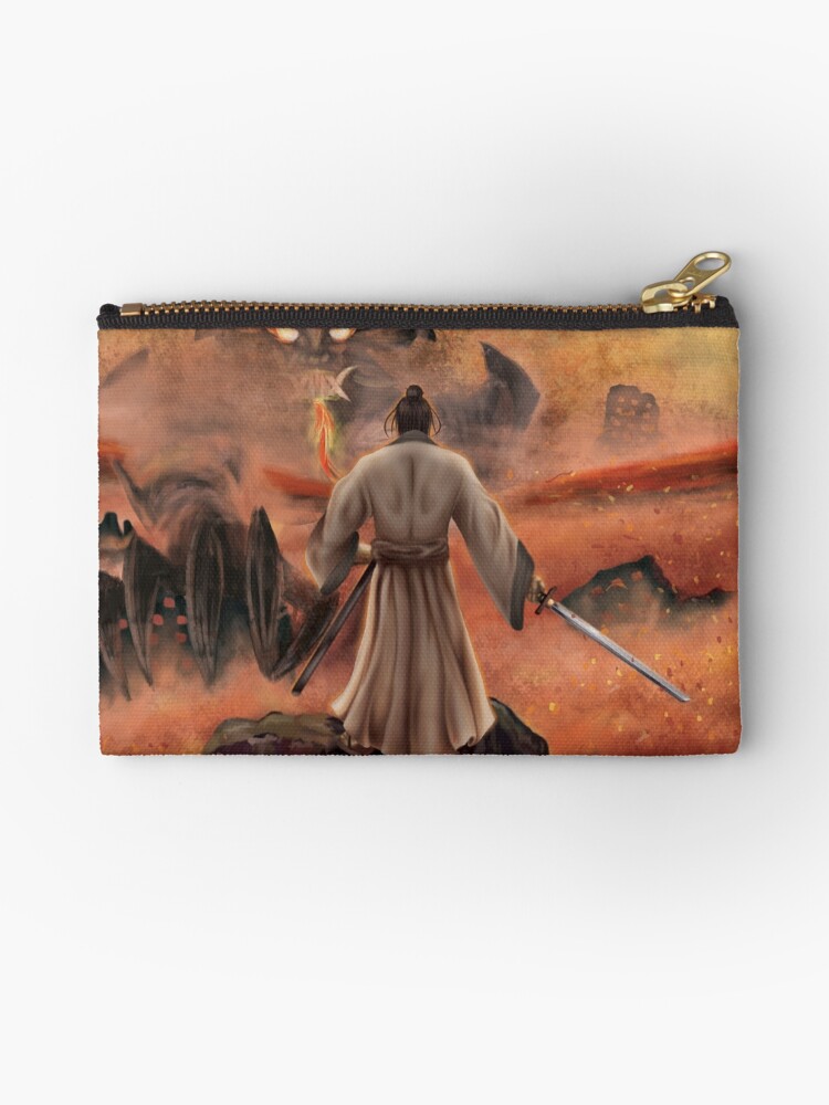 Thumbnail 1 of 4, Zipper Pouch, Warrior above the Sea of Fire designed and sold by TannerLail.