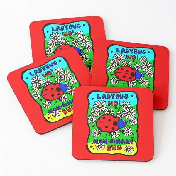 Item preview, Ladybug NO! Non-binary bug designed and sold by LunaticPainter.