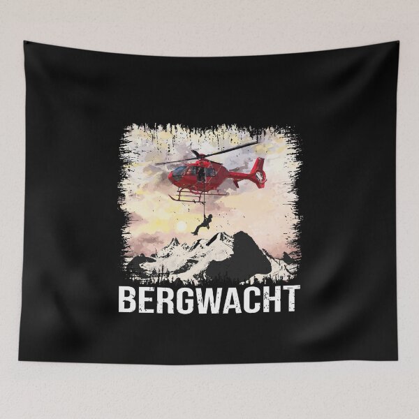 Item preview, Bergwacht mountain rescue Alpine helicopter rescue design designed and sold by brunsch-print.